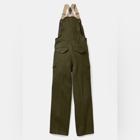 NWT Filson Mackinaw 100% Virgin Wool Bibs in Forest Green Size: 36 - Picture 3 of 16